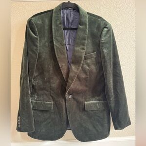 J. Crew Ludlow Shawl-Collar Dinner Jacket/Blazer in Velvet Size 42R Green
